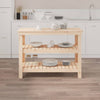 Vidaxl werkbank 110,5x50x80 cm massief grenenhout