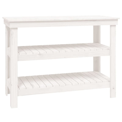 Banco da lavoro Vidaxx 110,5x50x80 cm in legno massello di pino bianco
