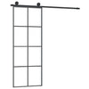 VidaXL Schuifdeur met beslag 76x205 cm ESG-glas en aluminium