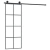 VidaXL Schuifdeur met beslag 76x205 cm ESG-glas en aluminium