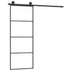 VidaXL Schuifdeur met beslag 76x205 cm ESG-glas en aluminium