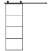 VidaXL Schuifdeur met beslag 76x205 cm ESG-glas en aluminium