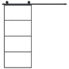 Porta scorrevole Vidaxl con pastella 90x205 cm ESG in vetro e alluminio