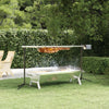 Barbacoa automática de Vidaxl con motor 150x46.5x82.5 cm de acero inoxidable
