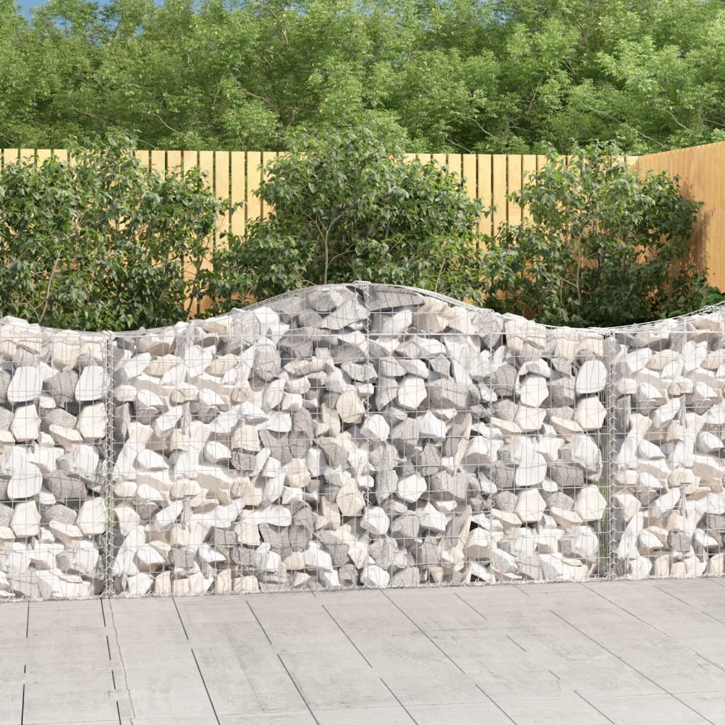 Vidaxl Schanskorf a volta 200x30x100 120 cm Galvanized Iron