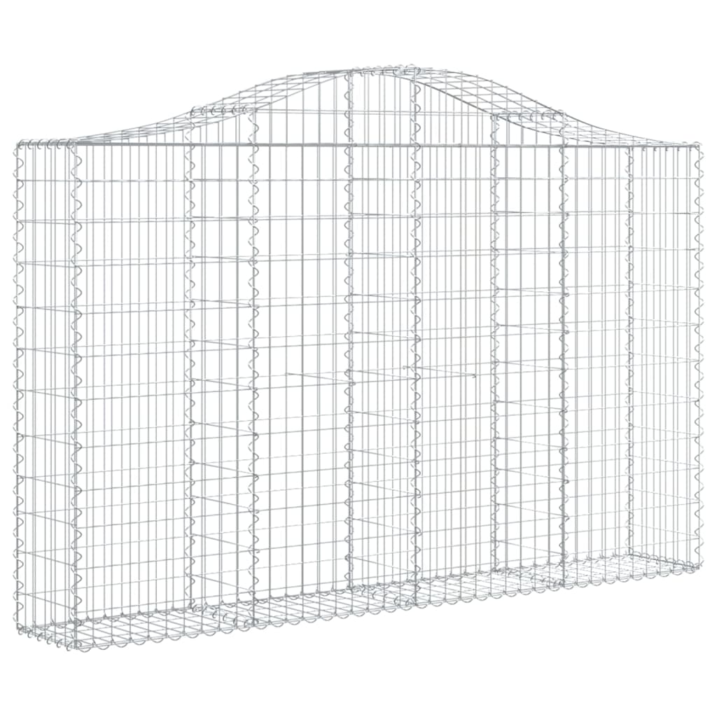 Vidaxl Schanskorf a volta 200x30x120 140 cm Galvanized Iron