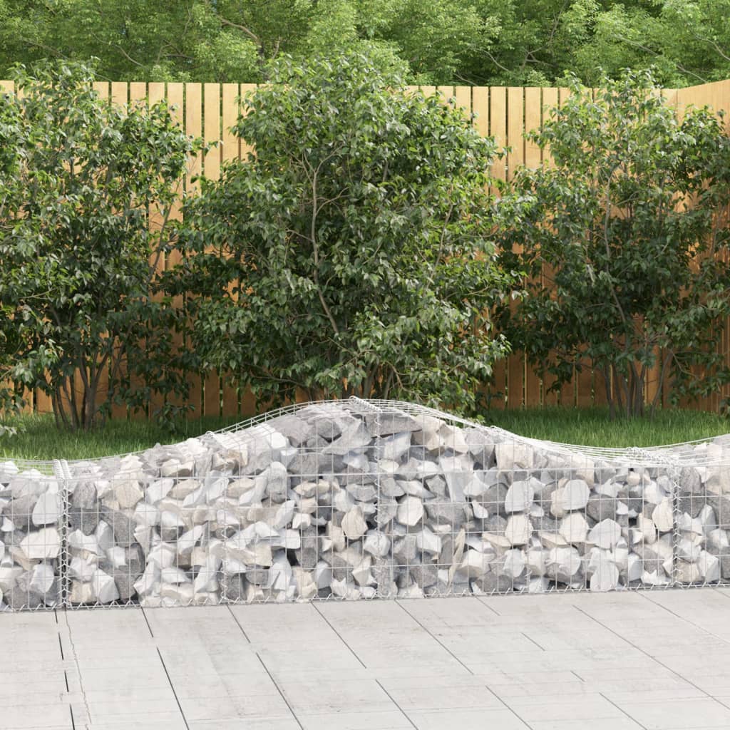 Vidaxl Schanskorf a volta 200x50x40 60 cm galvanizzato