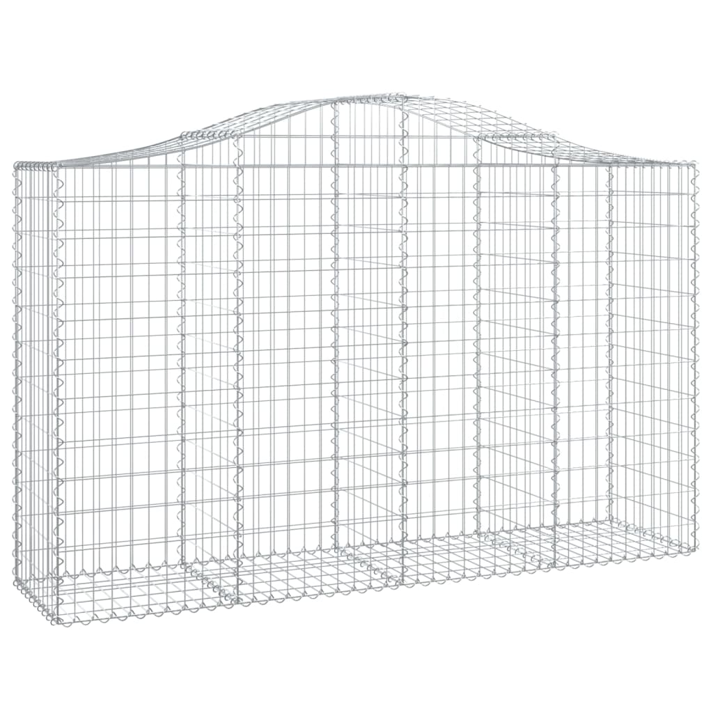 Vidaxl Schanskorf a volta 200x50x120 140 cm galvanizzato