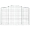 Vidaxl Schanskorf a volta 200x50x120 140 cm galvanizzato
