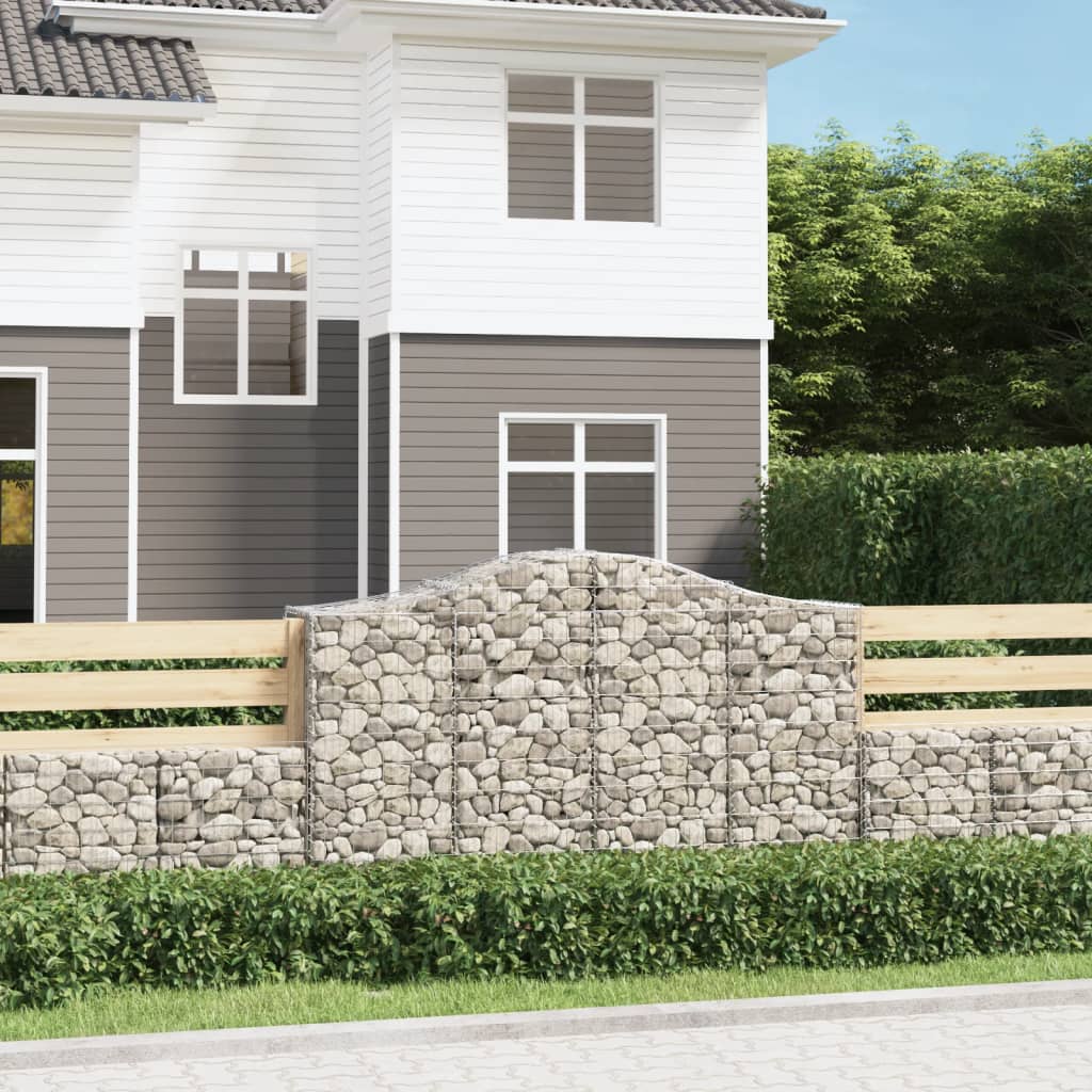Vidaxl Schanskorf a volta 200x50x120 140 cm galvanizzato