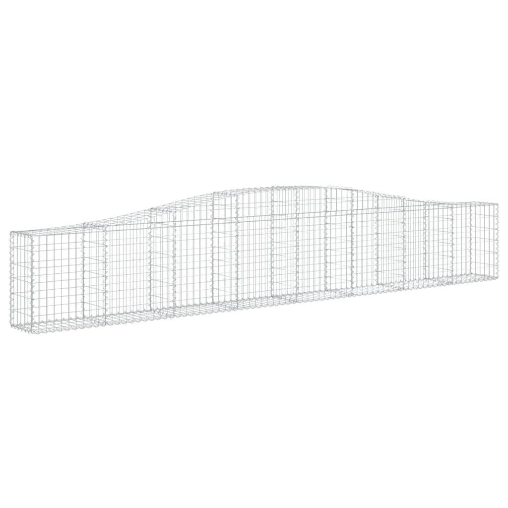Vidaxl Schanskorf abovedado 400x30x60 80 cm de hierro galvanizado