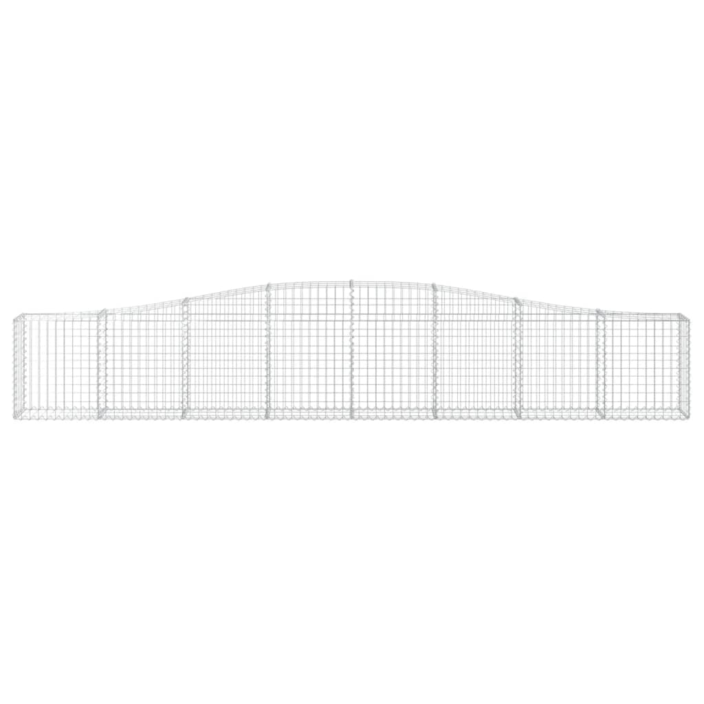 Vidaxl Schanskorf a volta 400x30x60 80 cm galvanizzato