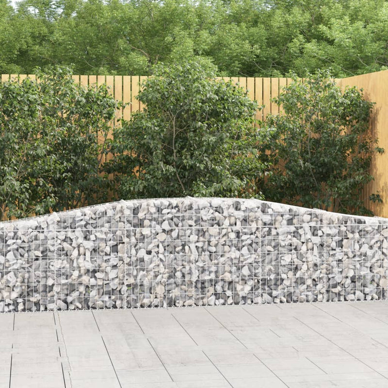 Vidaxl Schanskorf abovedado 400x30x60 80 cm de hierro galvanizado