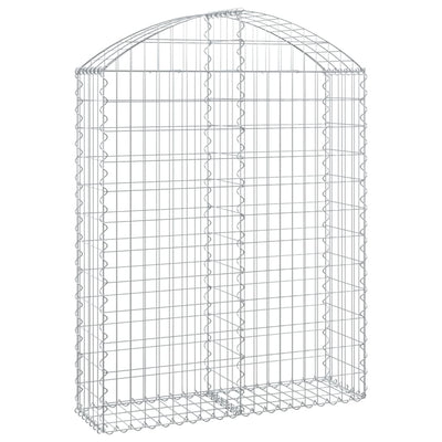 Vidaxl Schanskorf a volta 100x30x120 140 cm galvanizzato