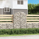 Vidaxl Schanskorf vaulted 100x30x140 160 cm galvanized iron