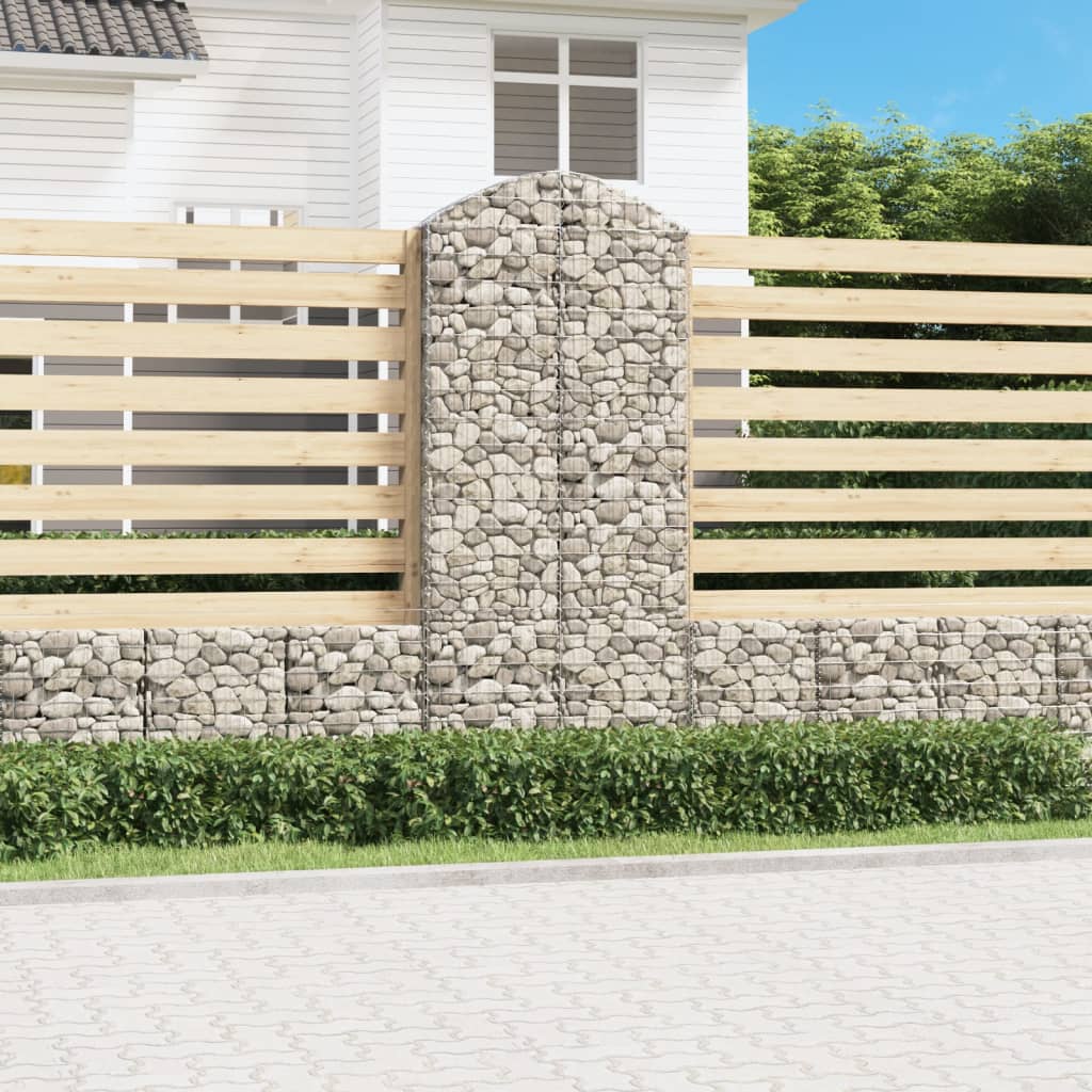 Vidaxl Schanskorf a volta 100x30x220 240 cm galvanizzato