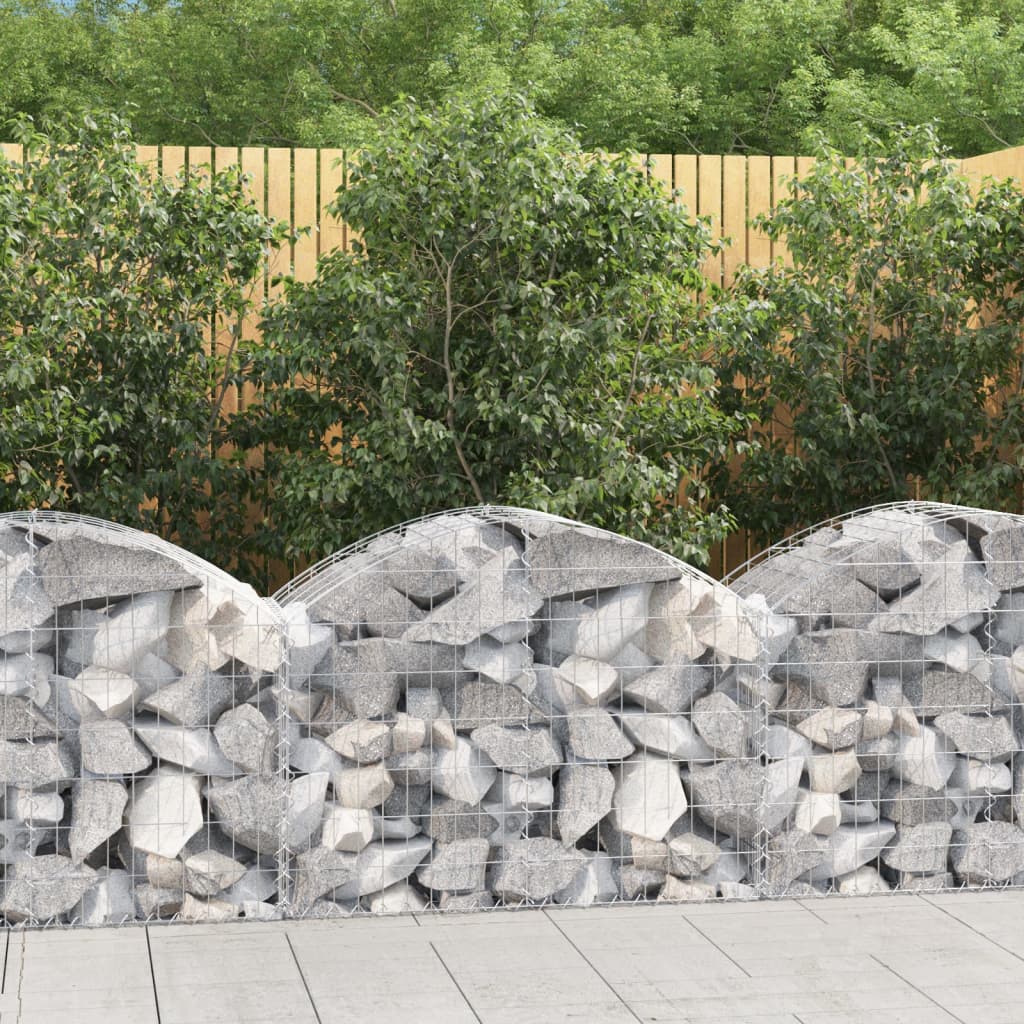 Vidaxl Schanskorf a volta 100x50x60 80 cm galvanizzato
