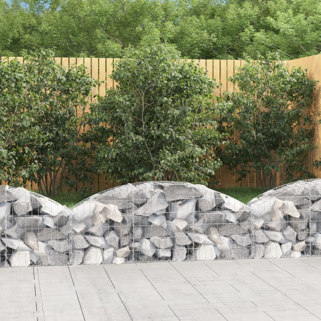 Vidaxl Schanskorf a volta 150x30x40 60 cm galvanizzato