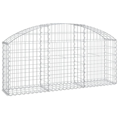Vidaxl Schanskorf a volta 150x30x60 80 cm galvanizzato
