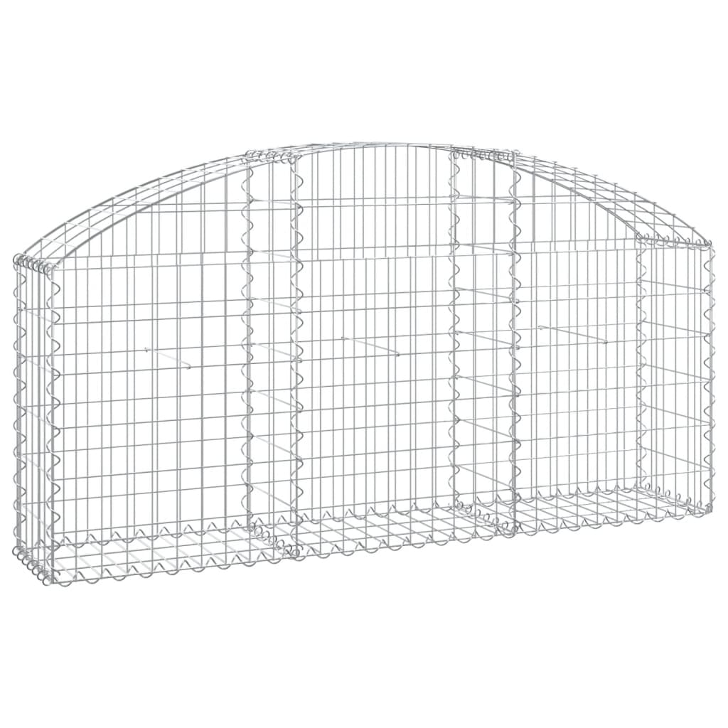 Vidaxl Schanskorf abovedado 150x30x60 80 cm de hierro galvanizado