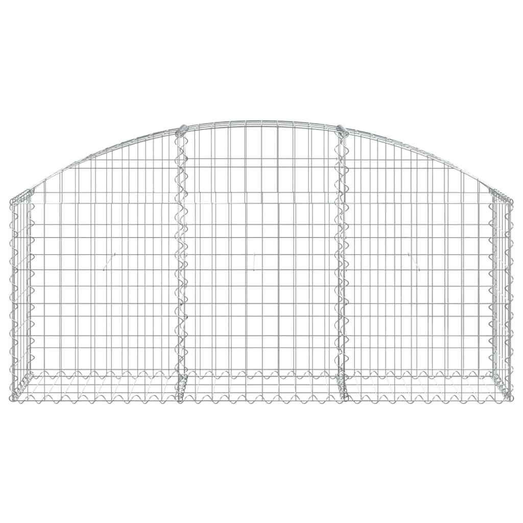 Vidaxl Schanskorf a volta 150x30x60 80 cm galvanizzato