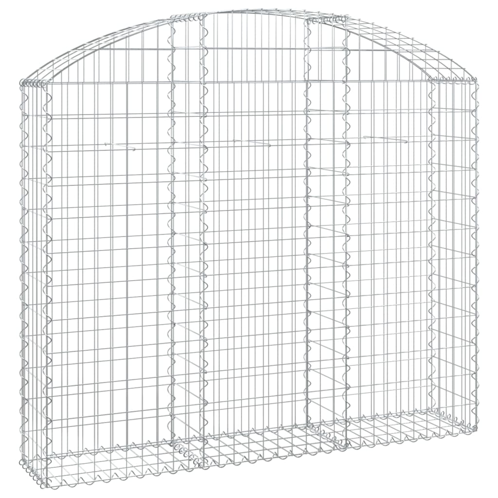 Vidaxl Schanskorf a volta 150x30x120 140 cm galvanizzato