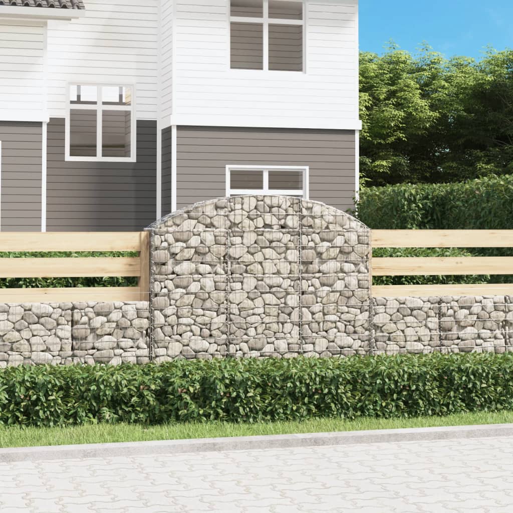 Vidaxl Schanskorf a volta 150x30x120 140 cm galvanizzato