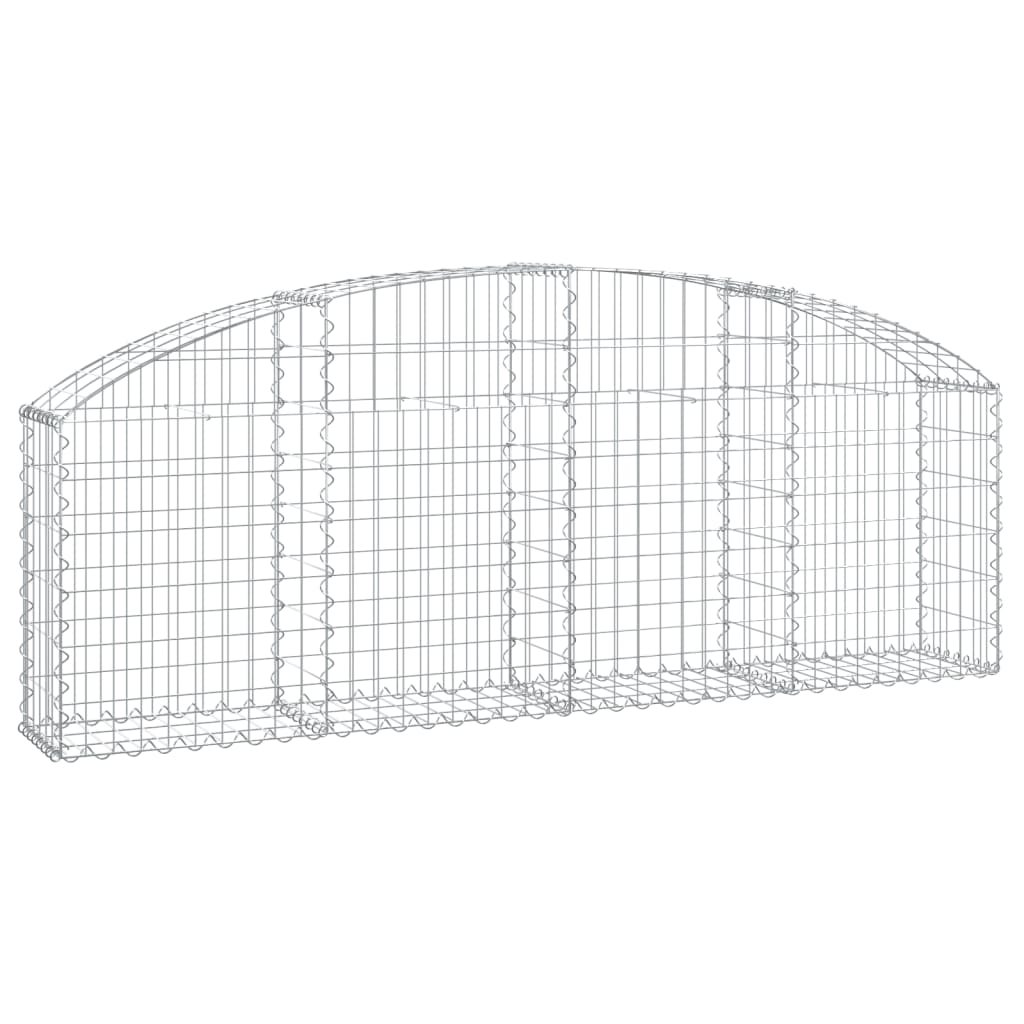 Vidaxl Schanskorf a volta 200x30x60 80 cm galvanizzato