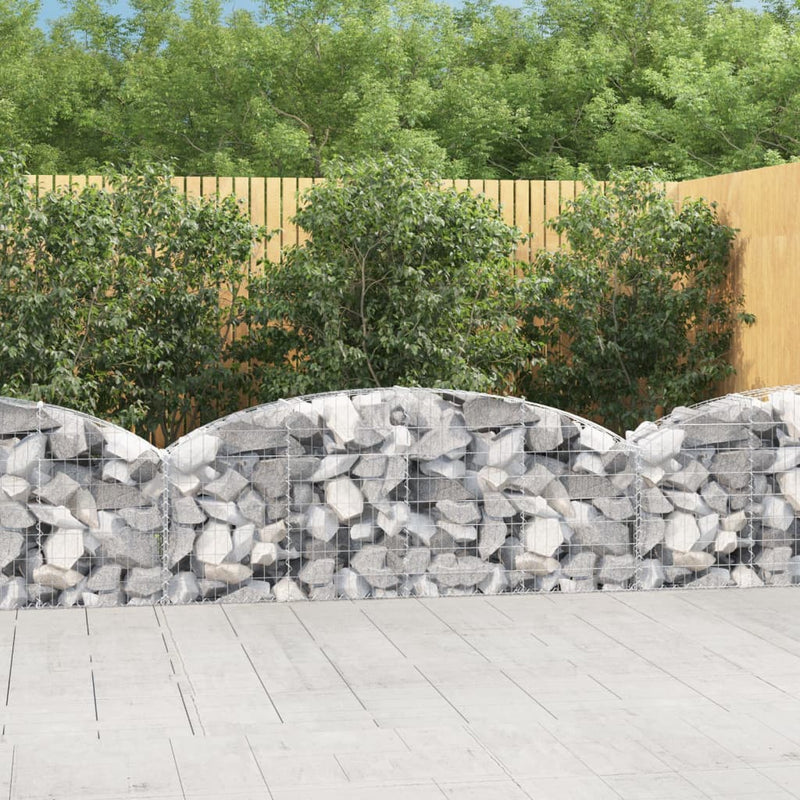 Vidaxl Schanskorf a volta 200x30x60 80 cm galvanizzato