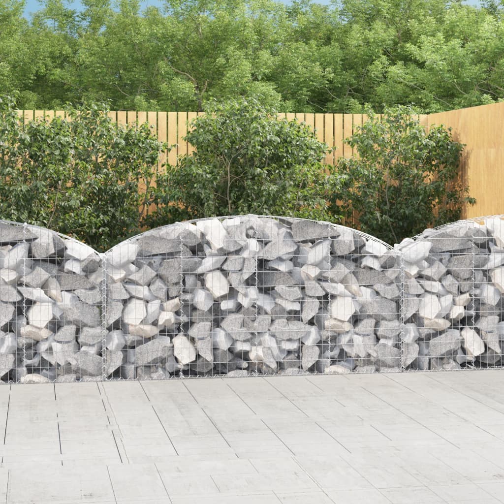 Vidaxl Schanskorf a volta 200x30x80 100 cm galvanizzato