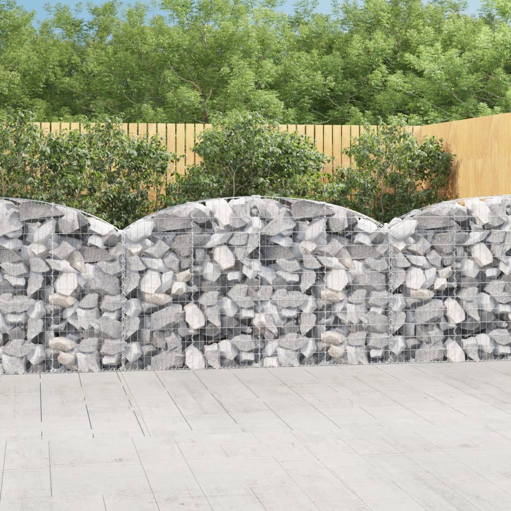 Vidaxl Schanskorf a volta 200x30x100 120 cm Galvanized Iron