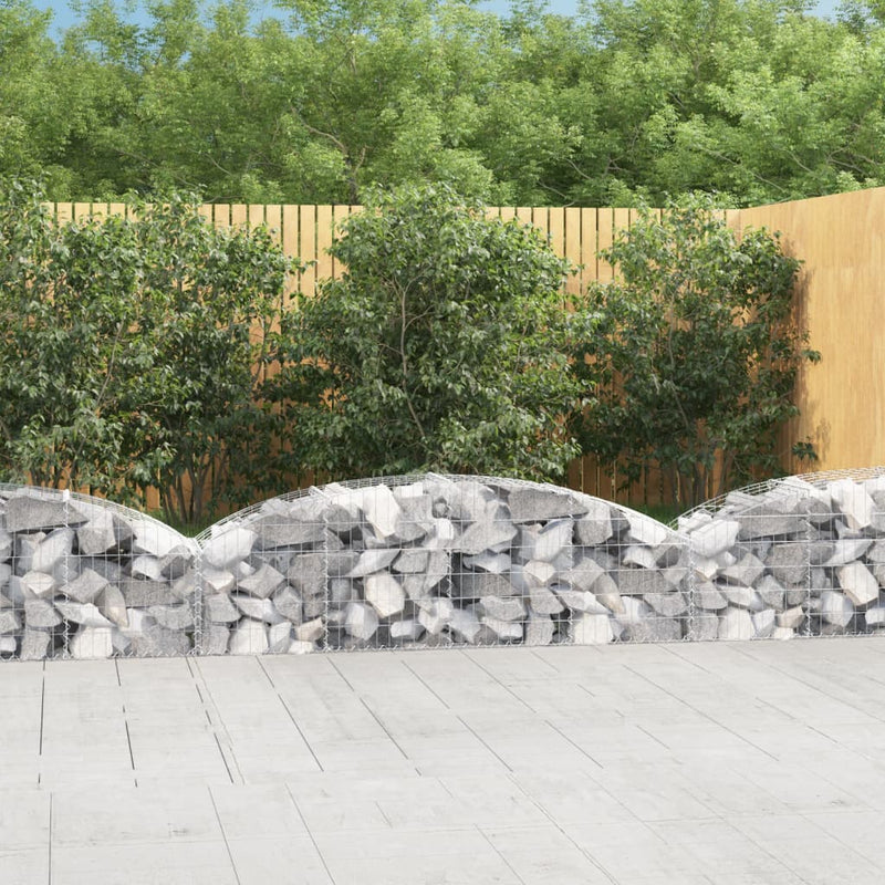 Vidaxl Schanskorf abovedado 200x50x40 60 cm de hierro galvanizado