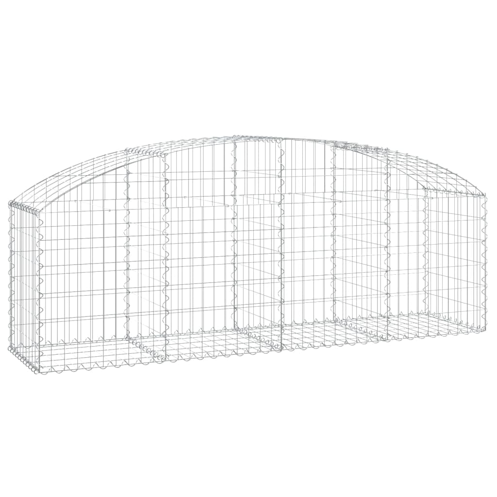 Vidaxl Schanskorf abovedado 200x50x60 80 cm de hierro galvanizado
