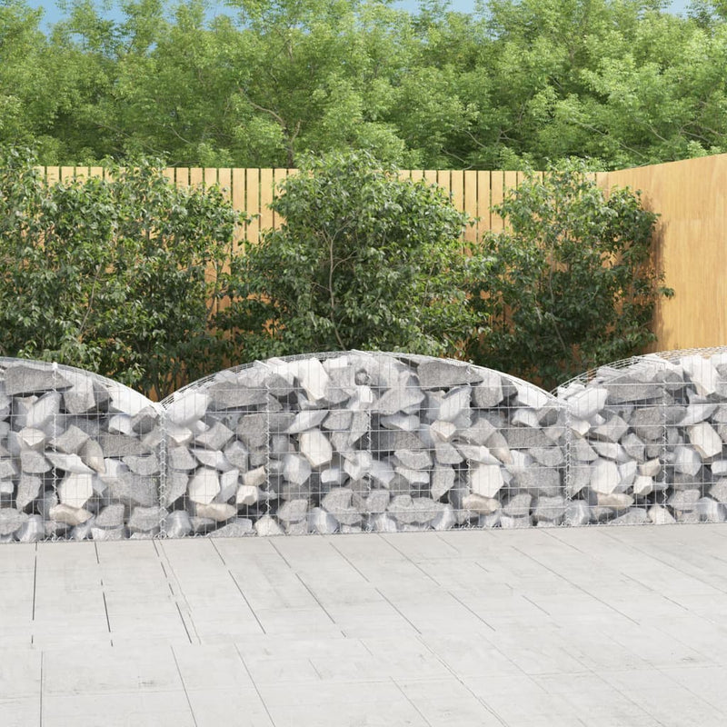 Vidaxl Schanskorf abovedado 200x50x60 80 cm de hierro galvanizado