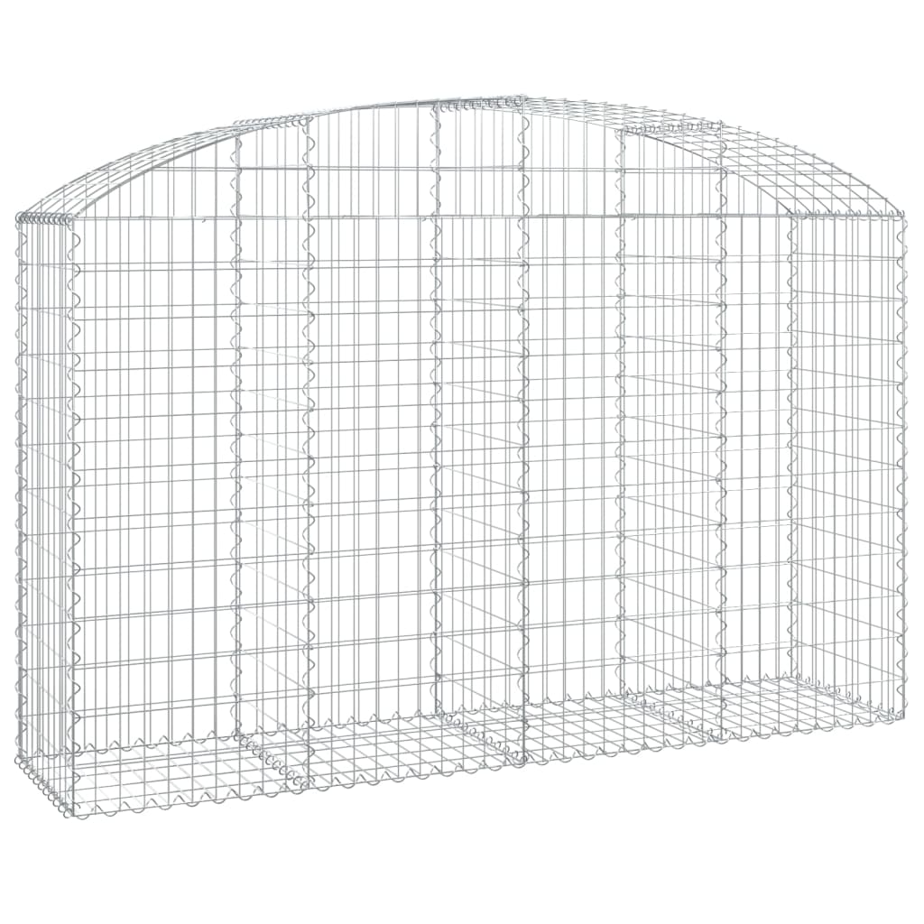 Vidaxl Schanskorf a volta 200x50x120 140 cm galvanizzato