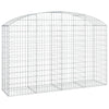 Vidaxl Schanskorf a volta 200x50x120 140 cm galvanizzato