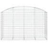 Vidaxl Schanskorf a volta 200x50x120 140 cm galvanizzato