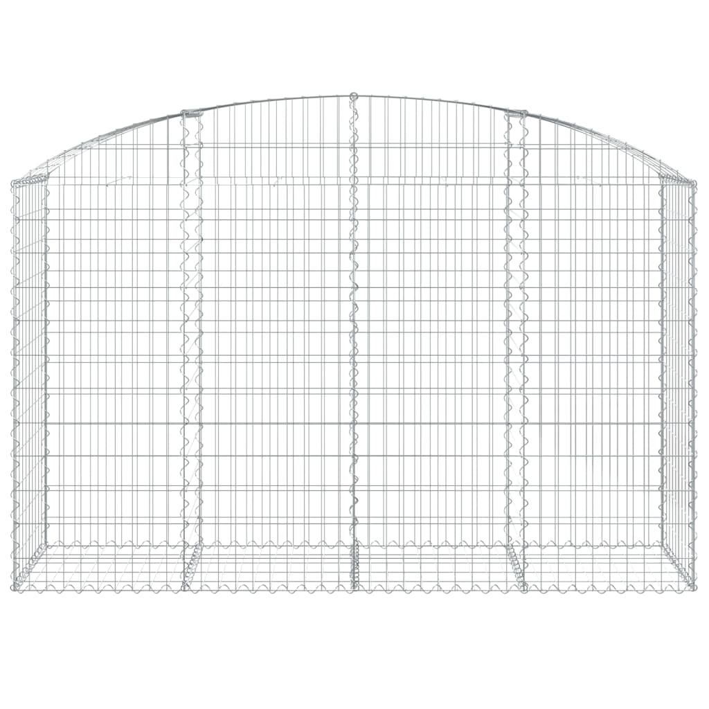 Vidaxl Schanskorf a volta 200x50x120 140 cm galvanizzato