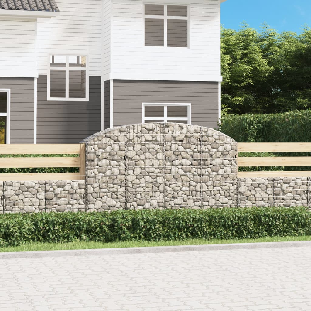 Vidaxl Schanskorf a volta 200x50x120 140 cm galvanizzato
