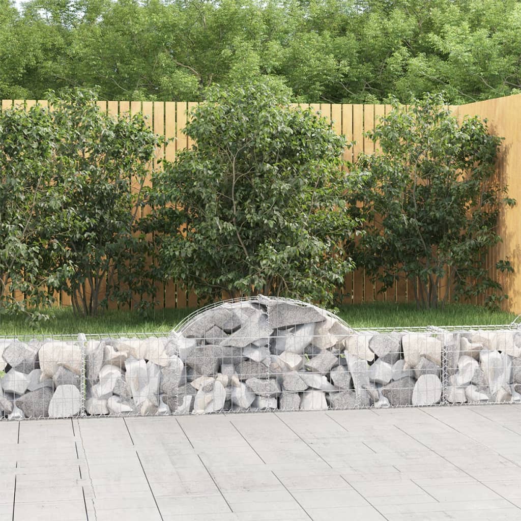 Vidaxl Schanskorf abovedado 200x30x40 60 cm de hierro galvanizado