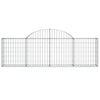 Vidaxl schanskorf gewelfd 200x30x60 80 cm gegalvaniseerd ijzer