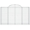 Vidaxl Schanskorf a volta 200x30x120 140 cm Galvanized Iron