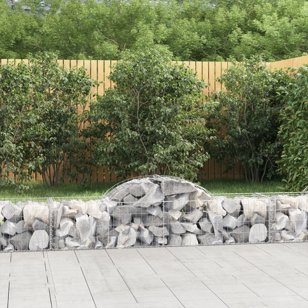 Vidaxl Schanskorf a volta 200x50x40 60 cm galvanizzato