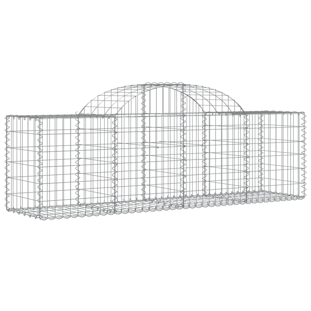 Vidaxl Schanskorf a volta 200x50x60 80 cm galvanizzato