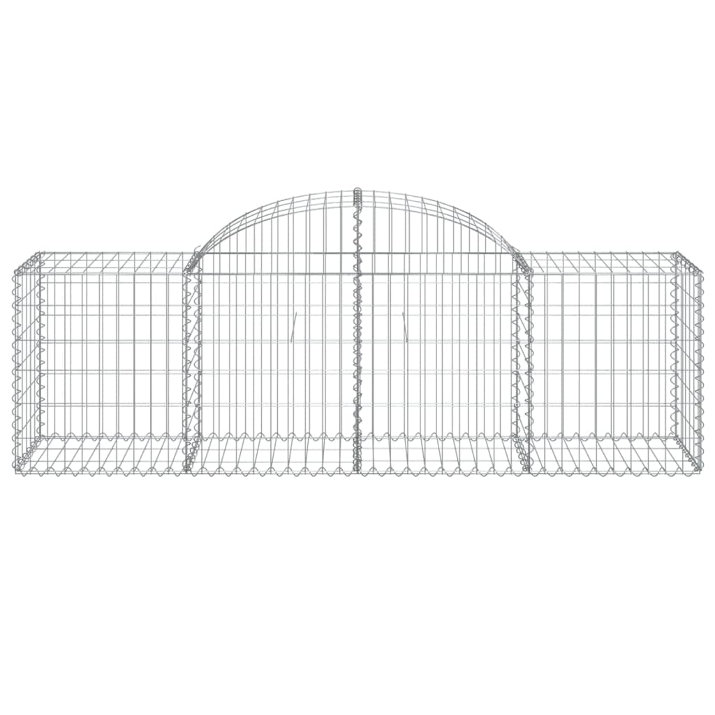 Vidaxl Schanskorf a volta 200x50x60 80 cm galvanizzato