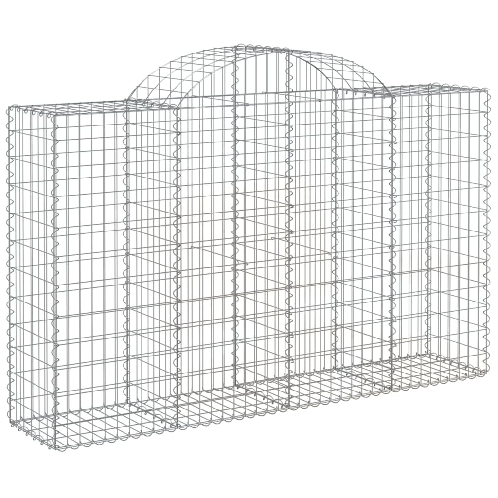 Vidaxl Schanskorf a volta 200x50x120 140 cm galvanizzato