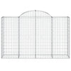 Vidaxl Schanskorf a volta 200x50x120 140 cm galvanizzato