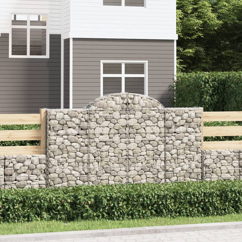 Vidaxl Schanskorf a volta 200x50x120 140 cm galvanizzato