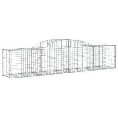 Vidaxl Schanskorf a volta 300x50x60 80 cm galvanizzato