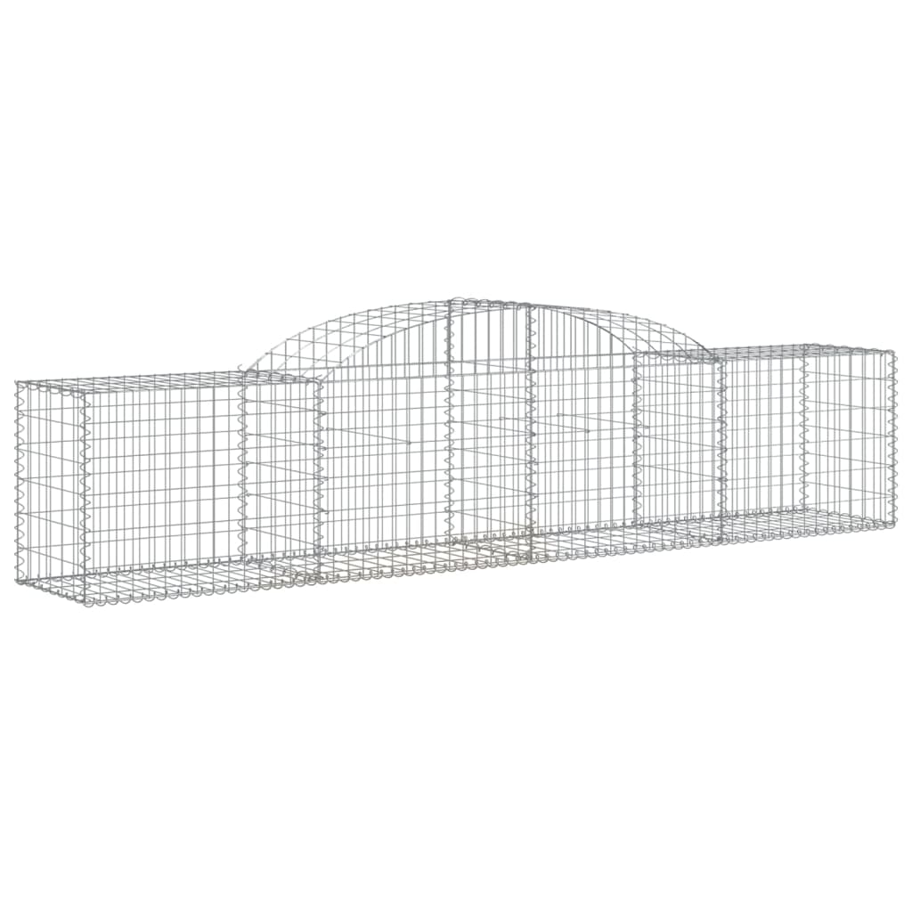 Vidaxl Schanskorf a volta 300x50x60 80 cm galvanizzato